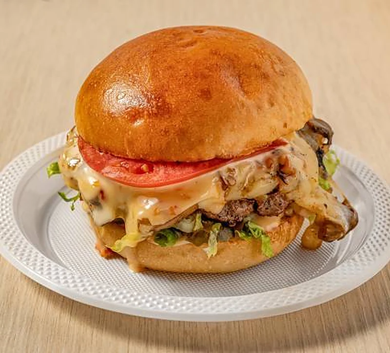 So Mushroom Burger at So Burger in Hamilton, Ontario