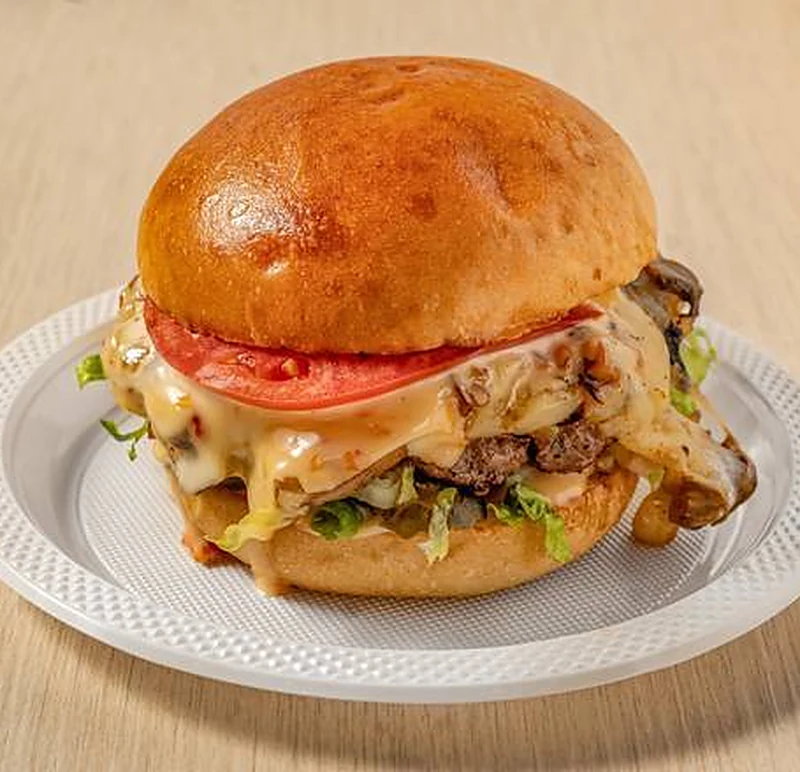 So Mushroom Burger at So Burger in Hamilton, Ontario